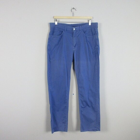 Peter Millar Men's Performance Pants Golf Sports Casual Travel Size 36 Blue 346 - Picture 1 of 16